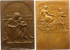 Kunstmedaillen Bronzeplakette Bottee, Louis Alexandre -