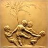 Kunstmedaillen Einseitige Bronzeplakette Schwartz, Stefan -