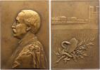 Medicina in nummis Bronzeplakette Dieulafoy, Georges *1839 Toulouse, +1911 Paris, französischer Chirurg und Pathologe. -