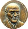 Numismatik Einseitige Bronzegussmedaille Füngling, Carl *1883, +1972, Kölner Arzt und Numismatiker, Gründungsvorsitzender der Rheinischen Münzfreunde. -
