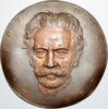 Medicina in nummis Bronzegussmedaille Schweitzer, Albert *1875 Kaysersberg/Colmar, +1965 Lambarene/Gabun, elsäss. Arzt, Theologe, Musiker und Philosoph, erhielt 1952 -