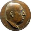 Personenmedaillen Bronzegussmedaille Schlosser, Hermann *1889 Gießen, +1979 Kronenberg im Taunus, Aufsichtsratsvorsitzender des DEGUSSA-Konzerns. -