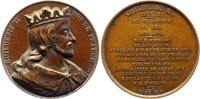 Frankreich Bronzemedaille Childeric II. 660 - 670 Austrasien, 670 - 673 Frankreich / Gesamtreich. -