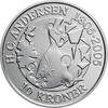 Denmark 10 kroner H. C. Andersen fairy tale coin: The Snow Queen, silver coin, -