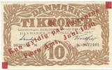 Dänemark-Färöer 10 kroner Handgeschriebende Signatur -