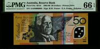 Australia 50 dollars First signature and prefix. -