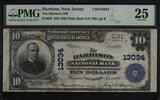 United States 1902 Fr.635 The Harrison NB Ch.#13034 Ultra Scarce. Only 3 know! TOP POP! 10 Dollars 1902 PMG 25