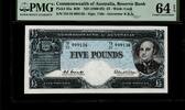 Australia 5 Pounds Very scarce last prefix in degree Uncirculated. Beautiful! -