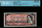 Canada 2 Dollars Portrait Modified. Signature Bouey Rasminsky. -