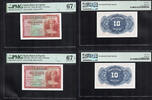 Spain 10 Pesetas 1935 No serial. Escarce in this grade. Consecutive Pair... 155,00 EUR  Excl. 15,00 EUR Verzending