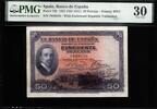 Spain  50 Pesetas 1927 PMG 30