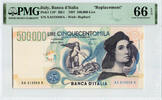 Italy 500000 Lire 1997 Replacement. Very Scarce. Beautiful!! PMG 66 EPQ 850,00 EUR  Excl. 20,00 EUR Verzending