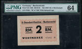 Germany 2 Reichsmark 1937-45 Buchenwald! Rare!! PMG 64 675,00 EUR650,00 EUR  Excl. 20,00 EUR Verzending