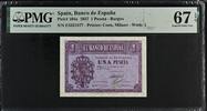 Spain 1 Peseta 1937 Top Pop PMG 67 EPQ 175,00 EUR  Excl. 15,00 EUR Verzending