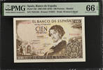 SPAIN 100 PESETAS 1965 PMG 66 EPQ 65,00 EUR  Excl. 15,00 EUR Verzending