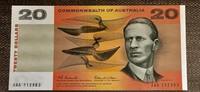 Australia 20 Dollars Coombs - Wilson. First Prefix & signature. Sscarce. -