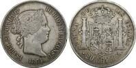 Espagne 20 Reales 1864 Isabelle II -