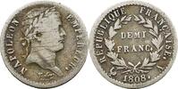 France Demi Franc 1808 Paris Napoléon Ier -
