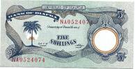 Biafra 5 Shillings issued note -