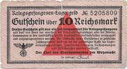 GERMANY - Military - POW. 10 Reichsmark 1939. -