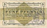 POW - Campmoney - WOI.Concentration Golzern (Mulde). 5 pfennig 1916 -