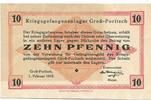 POW - Campmoney - WOI.Concentration Gross Portisch. 10 pfennig 1916 -