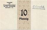 POW - Campmoney - WOI.Concentration Karlsruhe . 10 pfennig -