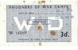 POW 3 pence ( 1943-1945)''95 Italian Labour''No. 54 Camp,9 August 1946'' -