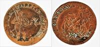 Spanish Netherlands jeton Dordrecht mint 1607: suspicion against peace with spai -