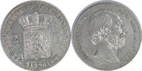2 1/2 Gulden 1856 Netherlands Willem III EF-