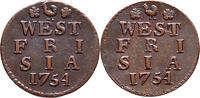 The Netherlands Duit West-Friesland 1754 HYBRIDE -