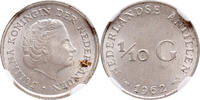 The Netherlands West Indies 1/10 gulden Nederlandse Antillen 1962 NGC MS 63 -