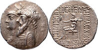 Parthian Empire AR Tetradrachm Kamnaskires III with Anzaze, kings of Elymais, 82/1-73/2 BC -