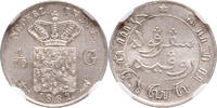 The Netherlands East Indies 1/10 gulden Nederlands Indië 1882 NGC MS 63 -