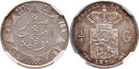 The Netherlands East Indies 1/4 gulden Nederlands Indië 1898 NGC MS 63 -