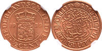 The Netherlands East Indies 1/2 cent Nederlands Indië 1939 NGC MS 65 RD -