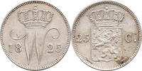 The Netherlands 25 cent 1825 Utrecht 1825U Willem I vz+ 225,00 EUR  Excl. 11,95 EUR Verzending
