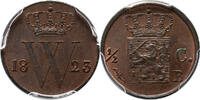 The Netherlands 1/2 cent 1823B Willem I PCGS MS63 -