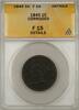 USA Large Cent Braided Hair 1C Coin ANACS F 15 Details Corroded -