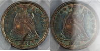 USA Dime Seated Liberty Silver PCGS Genuine-Planchet Flaw-AU Details Small Date -