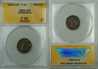 USA Dime Capped Bust Silver 10c, ANACS F-15 Details JR-4 Fine Coin -