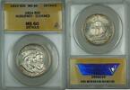 USA Huguenot Commem Silver Half ANACS MS-60 Details Cleaned (Better Coin) -