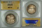 USA Half Dollar Huguenot Commemorative Silver ANACS MS-63 (Better Coin) Toned B -