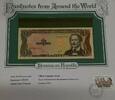Banknoten 1 Peso Oro Dominican Republic Banknote Crisp Unc. in Stamped Info Card -