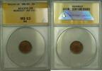 Weltmünzen AH1330 Morocco 1 Mazuna Coin (AD 1911) ANACS MS 63 RB -