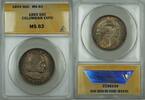USA Half Dollar Columbian Commemorative Silver ANACS MS-63 (Better Coin) Toned -