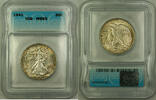 USA Half Dollar Silver Walking Liberty 50c Coin ICG MS-65 Lightly Toned -