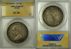 Weltmünzen 5 Pesetas 1891-PGM Span Silver Coin ANACS VF-35 -