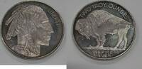 Bullion Indian Head/  Old Design on a .999 Fine Silver Round 2 Troy Ounces Buffalo Nickel  Nicely toned.