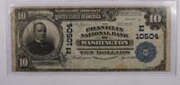 Banknoten $10 april 3 THE NATIONAL FRANKLIN NATIONAL BANK OF WASHINGTON DC  1914 